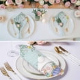thumbnail image 3 of Easter Bunny Tail Cloth Napkins, Colorful Easter Eggs Teal Wooden Leaves Washable and Reusable Dinner Napkins Set of 8, Table Napkin for Kitchen Party Birthday Wedding Hotel Housewarming 20"x20", 3 of 9