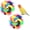 Small, variant on ABCISI 2 Pieces Parrot Colorful Bell Ball, Chewing Interactive Wiggle Ball, Rubber Ball for Bird Grinding Teeth, Jingle Mynah Budgerigar Bell Sound Pet Toys (Large)