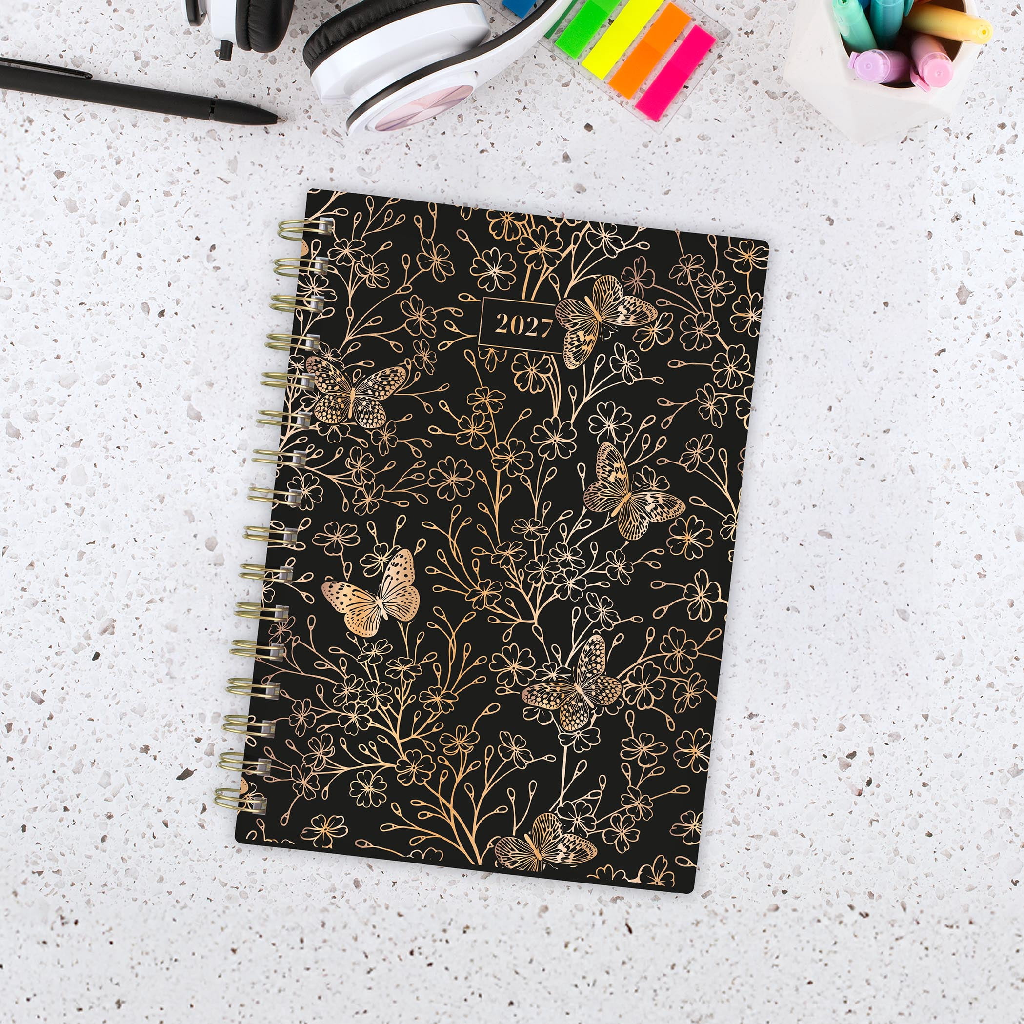 2027 Cambridge® Golden Butterfly Weekly and Monthly Planner, Small