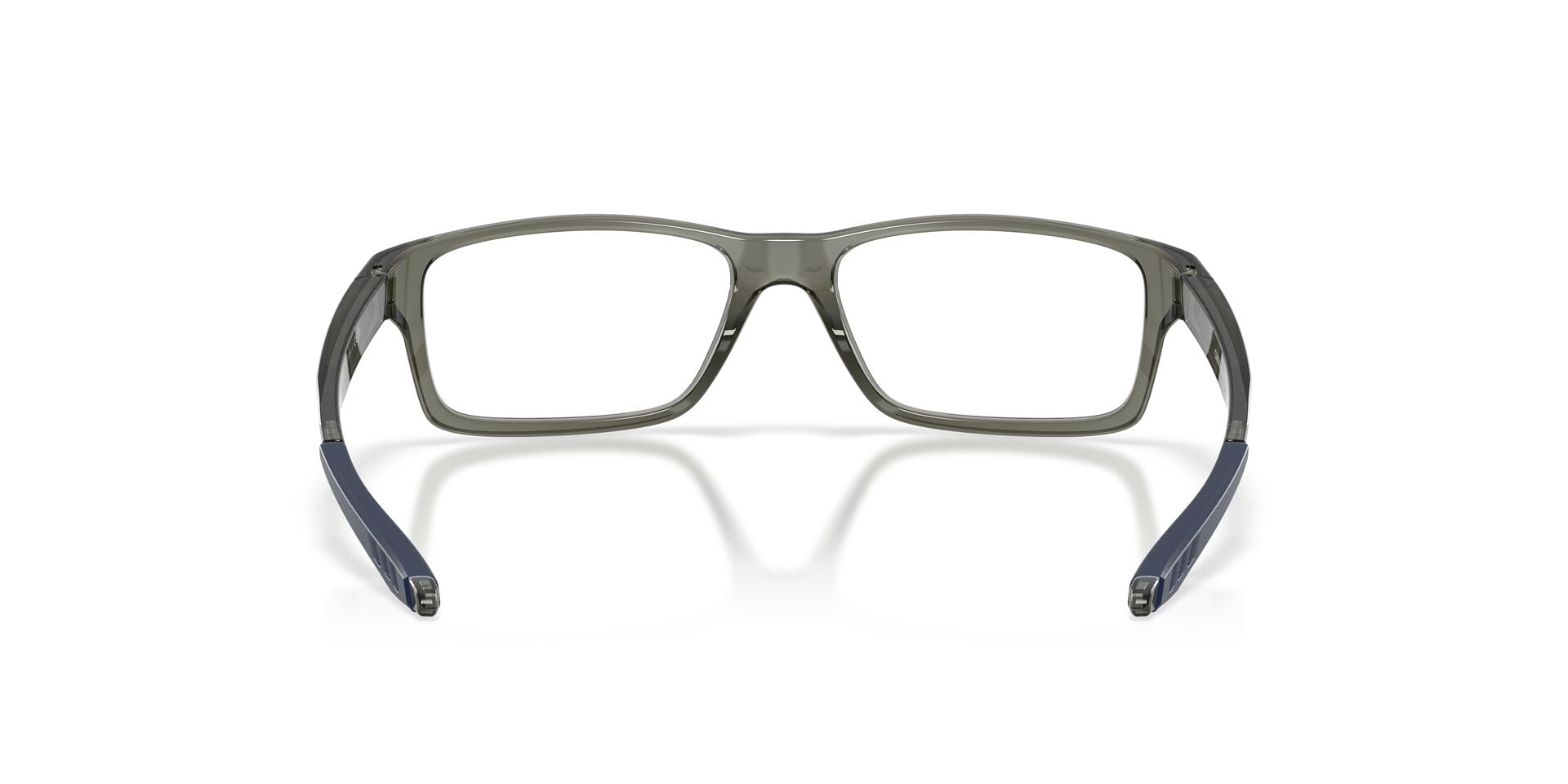 Oakley Youth Size 49 Square Crosslink XS Optical Glasses, Polished Grey Smoke/Demo Lens