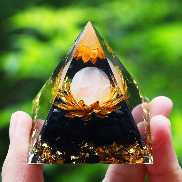 Generador de energía de pirámide de orgón de piedra de cristales, amatista Natural, Peridoto, Reiki, Chakra, herramienta de meditación, decoración de habitación, regalo de Navidad