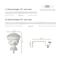 thumbnail image 7 of Mainstays 3/4" White Faux Wood Urn Single Curtain Rod Set, 30-84", 7 of 7