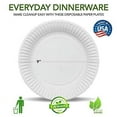 thumbnail image 2 of Stock Your Home 9-Inch AIF9 Paper Plates Uncoated, Everyday Disposable Plates 9" Paper Plate Bulk, White, 200 Count, 2 of 3