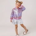 thumbnail image 4 of WOYY Big Girls Sequin Sparkly Jacket Glitter Fashion Gradient Bomber Jacket, Sizes 9-10, 4 of 4