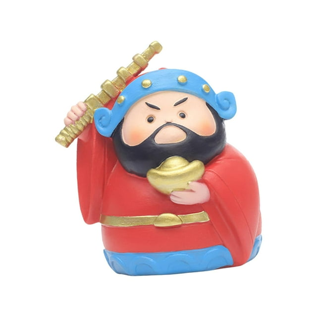 Estatua del Dios de la Riqueza Figura en Miniatura Resina Creativa Figura del Dios de la Fortuna para Estilo A
