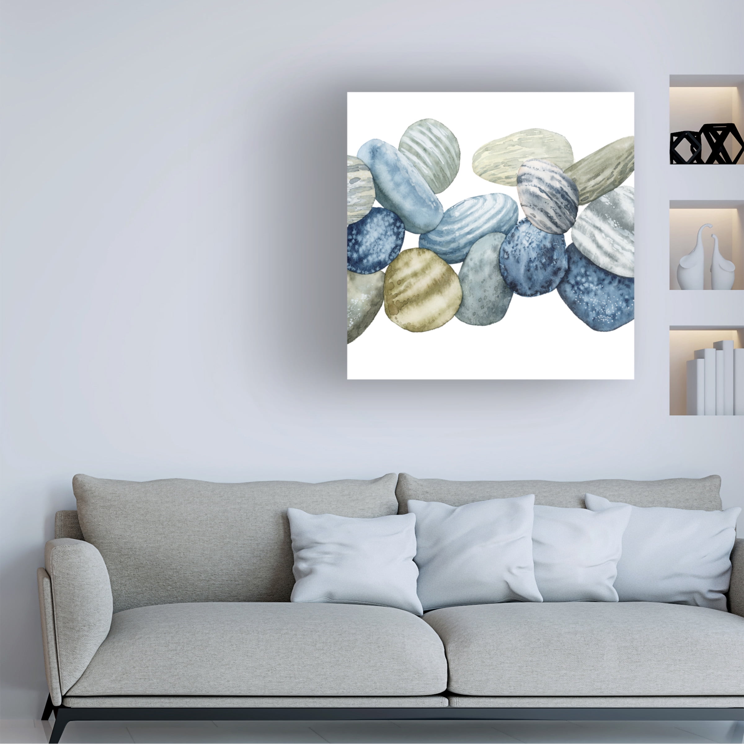 Grace Popp 'Found Pebbles II' Canvas Art