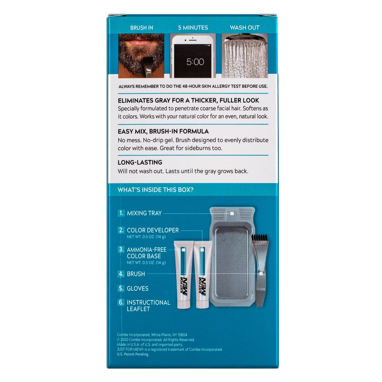 Just For Men Easy Brush In Mustache & Beard Color, Blond M-10/15 (2 pack) (Bundle)
