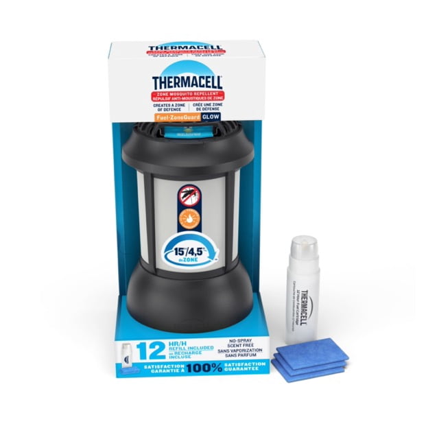 Thermacell Fuel-ZoneGuard Glow Fuel Powered Mosquito Repeller + Lantern with 12-Hr Refill