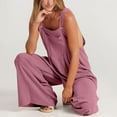 thumbnail image 3 of Salopette Longue pour Femme Été Décontractée Salopette Ajustable Combinaison, 3 of 4