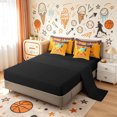 thumbnail image 5 of meiyoeat Softball Ice Cream Twin Bedding for Girls, Candy Baseball Bat Drip Bedding Comforter Set, Black Reversible, 7pcs, 5 of 6