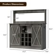 thumbnail image 3 of DreamCurship Farmhouse Coffee Bar Cabinet with Storage, 47" Buffet Cabinet Kitchen Storage Cabinet with Hutch, Coffee Station, Gray, 3 of 7