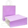 AZOWA Gift Bags Large Kraft Paper Bags with Handles (12.2 x 10.2 x 4.7 in, Purple, 25 Pcs)