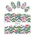 thumbnail image 3 of Chevron Tropical iNspired Nail Wraps Hibiscus & Lily Flowers and Leaves Decals Sticker Salon Quality Nail Art - 1 Sheet, 3 of 5