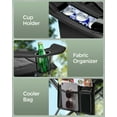 thumbnail image 5 of Heavy Duty Camping Chair with Cup Holder, High Backrest, Foam Padding, Foldable Design, 450 lb Weight Capacity for Outdoor, Ink Black, 5 of 7