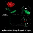 thumbnail image 4 of Red Poppy Bouquet Building Set, Compatible with Lego Flowers for Adults - Artificial Fake Flowers Botanical Collection - Veterans Day Home Decorations & Gift for Christmas, 4 of 8