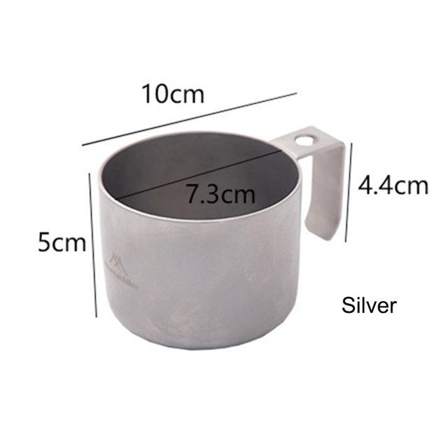 Taza de camping, vajilla, taza de viaje para senderismo al aire libre, escalada plata Sywqhk Para Estrenar