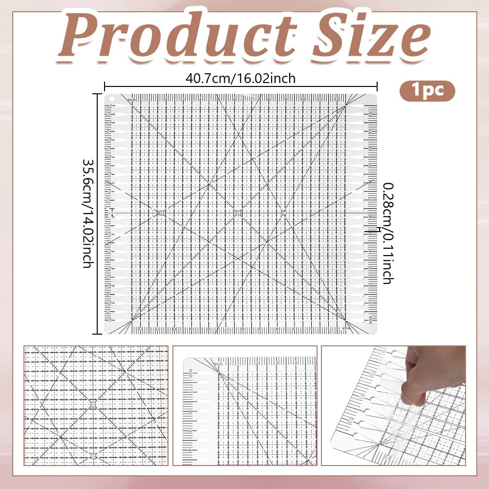 Acrylic Quilting Ruler Large Transparent Sewing Ruler