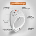 thumbnail image 2 of Comfort Zone Fan-Forced Oscillating Space Heater with Thermostat, White, 2 of 9
