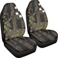 thumbnail image 3 of POLERO Deer Flag Camo Automotive Front Seat Covers for Men, Set of 2 Vehicle Seat Covers Comfort Washable Vehicle Seat Protector, 3 of 13