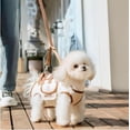 thumbnail image 6 of Dog Full Body Lift Harness for Small Dogs, Outdoor Pet Bag Hands Free Shoulder Yorkie Carrier, Adjustable Breathable Vest Straps with Small Puppy Treat Bag, Beige, 6 of 7