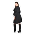 thumbnail image 3 of Vestido con cierre frontal y cinto Roman Fashion /Tallas Extras, 8016 (Negro) negro 42, 3 of 5