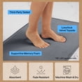 thumbnail image 6 of Memory Foam Bath Rug for Bathroom Floor, 30x18 Gray, Machine Washable by GORILLA GRIP, 6 of 10