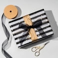 thumbnail image 3 of Gift Wrapping Paper Roll - 17In x 120In Per Roll - Luxury Black and Gold Stripe Anniversary Present Gift Wrap Paper for Men Birthday, Christmas, Wedding, Graduation, Father's Day and Party, 3 of 4