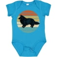 thumbnail image 3 of Inktastic Sheltie Dog Retro Sunset Boys or Girls Baby Bodysuit, 3 of 5