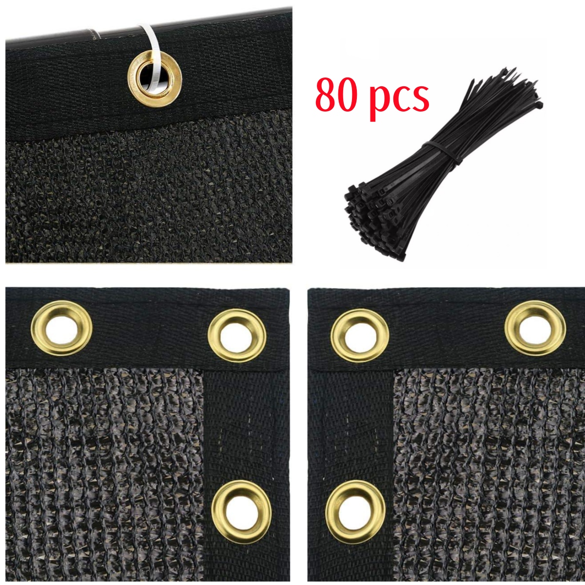 Createshao Black 6X50ft Privacy Balcony Screen Fence Mesh Cover Fence Mesh Shade Mesh Cover for Outdoor Wall Garden Patio Backyard