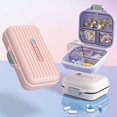 thumbnail image 3 of Portable Weekly Pill Organizer 7-Day 3 Times a Day Small Pill Box with Reminder for Travel & Daily Use Compact Plastic Medication Dispenser Storage Case, 3 of 9