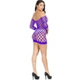 thumbnail image 5 of Lencería sexy para mujer, medias transparentes huecas, malla ajustada, de una pieza, 5 of 5