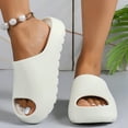 thumbnail image 5 of IUJSOY Cloud Slides for Women Pillow Slippers Chunky Slip on Shoes Quick Drying Bathroom Sandals, 5 of 8