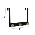 thumbnail image 2 of ELLE Paris 3 Hook Iron over the Door Hook in Matte Black and Gold, 2 of 3