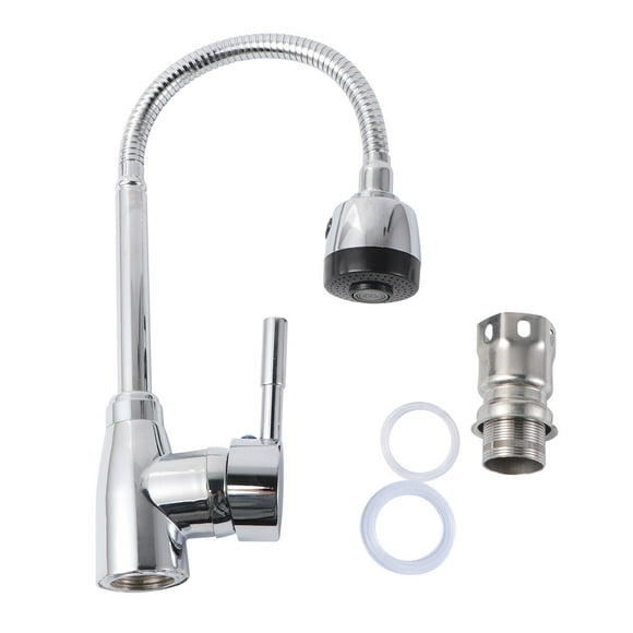 Miangastore Streamlined Design Kitchen Tap Zinc Alloy 1 Set 23.6x2x4.1in
