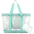thumbnail image 2 of Eastsport Unisex PVC Polyester Deluxe Wristlet Tote Bag, Turquoise Aztec, 2 of 6
