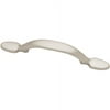 Decorative Spoon Foot 0.65" Arch Pull, Satin Nickel