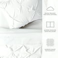 thumbnail image 5 of Noble Linens White Pinch Pleat 3-Piece Duvet Cover Set, Full/Queen, 5 of 9