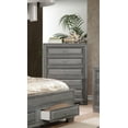 thumbnail image 2 of Furniture of America Damien Rustic 5-Drawer Chest, Gray, 2 of 6