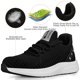 thumbnail image 2 of Zapatillas Feethit para mujer, tenis y correr, zapatillas ligeras e informales para viajes, gimnasio, trabajo, camarera, enfermera, en blanco y negro, 8, 2 of 6