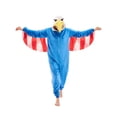 thumbnail image 4 of JUOLOET Unisex Adult Onesie Pajamas Eagle Animal One Piece Snug Fit Sleepwear Homewear（Blue Eagle,XX-Large）, 4 of 6