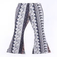 thumbnail image 2 of Femmes Boho Imprimé Pantalon Évasé Hippie Taille Haute Imprimé Jambe Large Longue Évasée Pantalon Bas Bell, 2 of 6