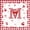 Red White M, variant on jejeloiu Ribbon Bow Duvet Cover Set For Girls,Red 3D Cartoon Initial Letter M Bedding Full For Kids,Pink Reversible,3 Pieces(No Comforter)