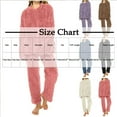 thumbnail image 6 of FAIWAD Pajamas for Women Sets 2 Piece Outfits Fleece Winter Warm Pjs Sets Plush Crewneck Pullover and Pants Sleepwear, 6 of 7