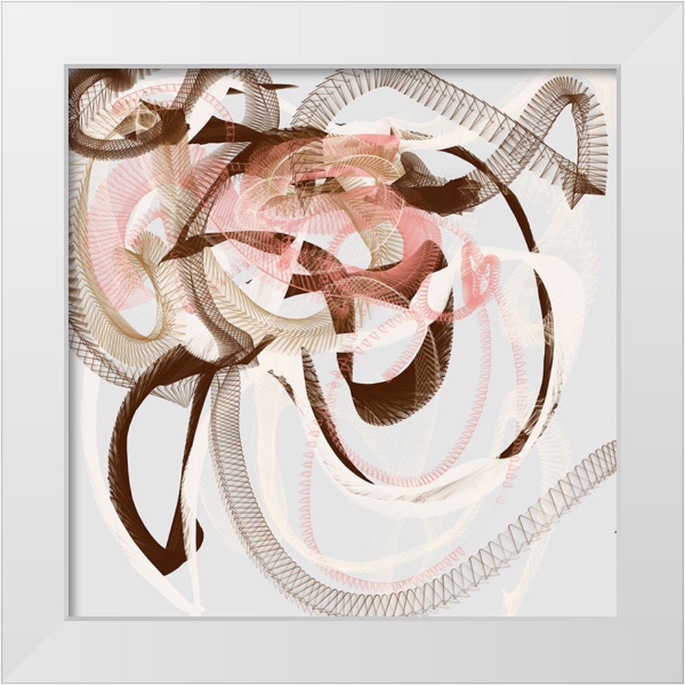 Auda Christine 26x26 White Modern Wood Framed Museum Art Print Titled - Entwined I