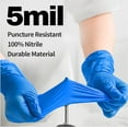thumbnail image 2 of Supmedic Blue Nitrile Exam Gloves, 5 mil Powder-Free Latex-Free Food Safe Disposable Medical Glove 100 Pcs (Medium), 2 of 4