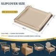 thumbnail image 2 of Kimunuk 2Pcs Outdoor Chair Cushions Slipcovers, 18.5" x 16" Replacement Waterproof Non-Slip Patio Seat Cushion Covers with Handle,Sand, 2 of 7