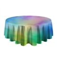 thumbnail image 5 of Rainbow Tie Dye Cloud Round Tablecloth 60"x60",Wrinkle Wipeable Table Cloth for Kitchen Dining Room Picnic Patio Party, 5 of 6