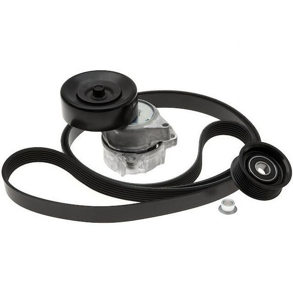 Serpentine Belt Drive Component Kit - Compatible with 2004 - 2015 Nissan Titan 5.6L V8 2005 2006 2007 2008 2009 2010 2011 2012 2013 2014