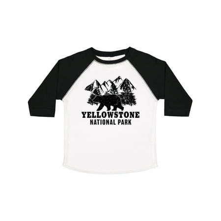

Inktastic Yellowstone National Park with Bear Mountains and Trees Boys or Girls Toddler T-Shirt