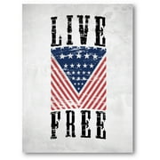 Awkward Styles USA Canvas Art American Flag Canvas Live Free Patriotic Gifts American Wall Decoration Motivational One Nation 4th of July Proud American Gifts
